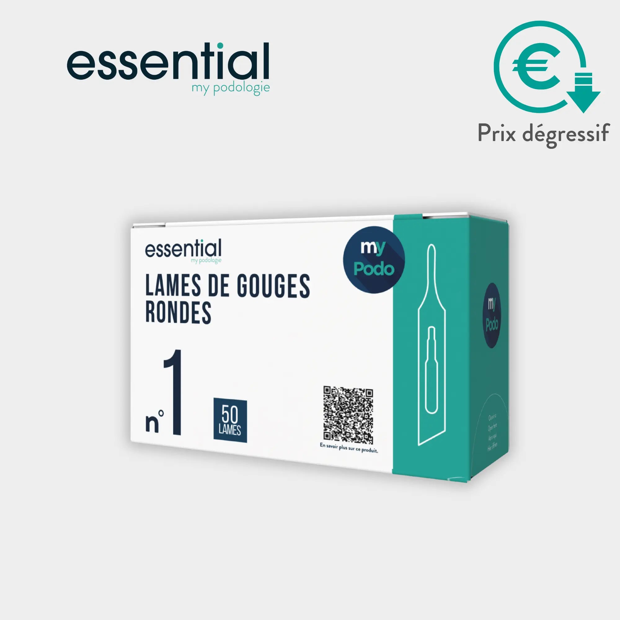 50 Lames de gouges stériles - Rondes - Essential by My Podologie Essential 