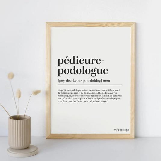 Decorative poster pedicure-podiatrist office My Podologie 