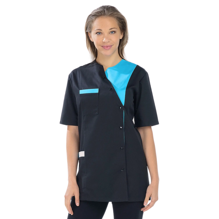 Agathe - Tunique - Manches courtes - Femme - 75 cm My Blouse  Sergé-Noir-Atoll-T6-XXXL