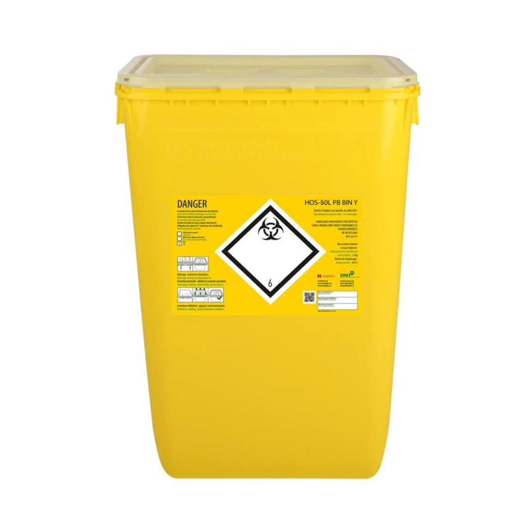 Conteneur Fût en plastique rectangulaire - Clinisafe Hospidex 