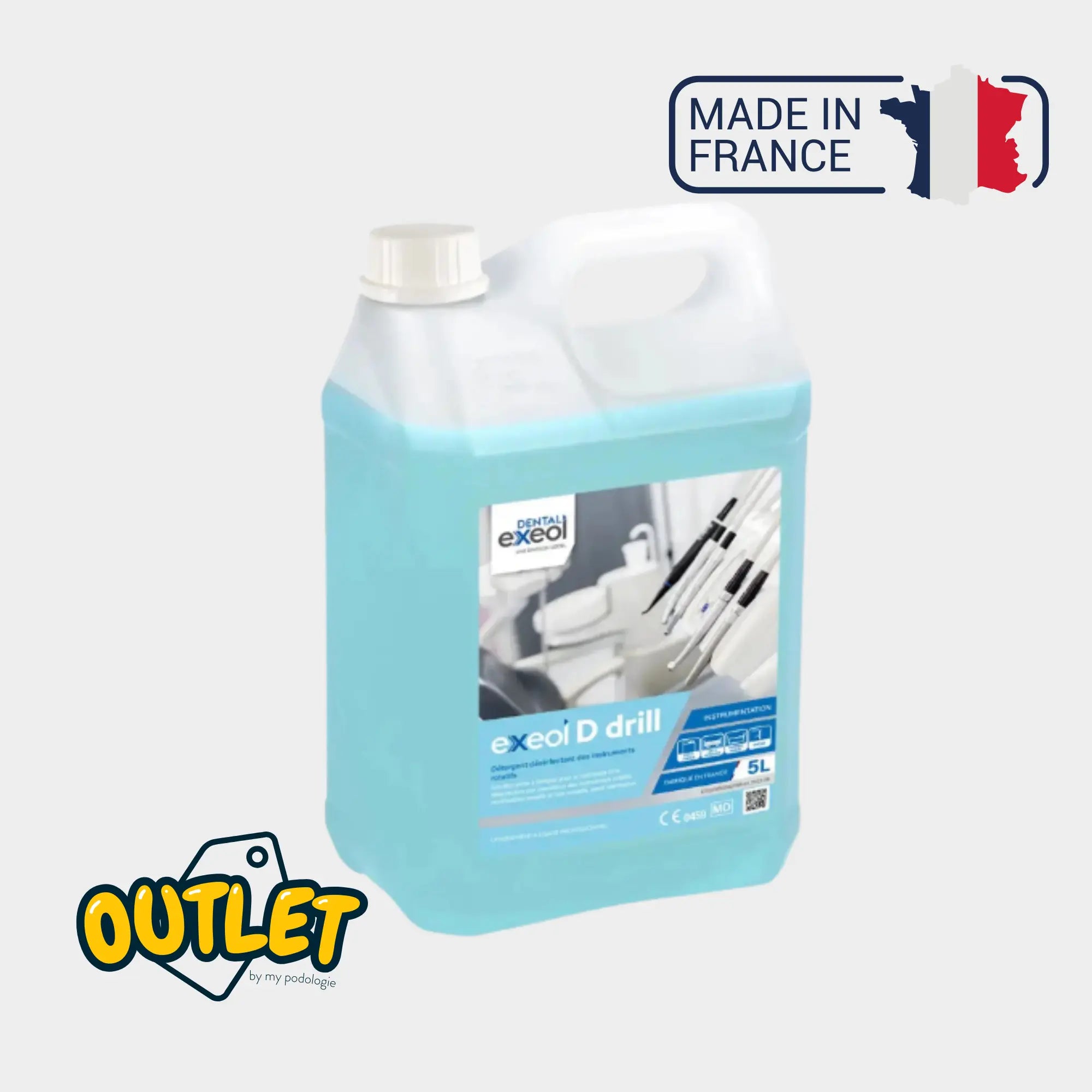 Exeol D drill - Détergent désinfectant des instruments rotatifs - 5L - Sodel // Date courte Exeol 