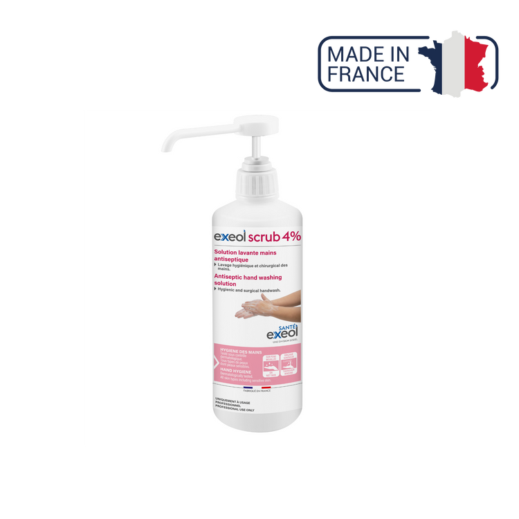 Exeol scrub 4% savon antiseptique - Sodel Exeol 