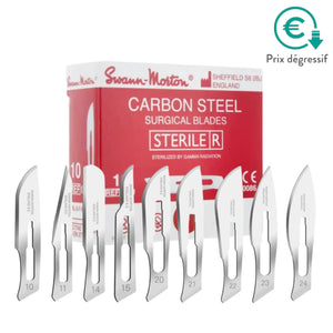 Lames de bistouris - stériles - Boîte de 100 - Plusieurs formats - Swann-Morton Swann-Morton 