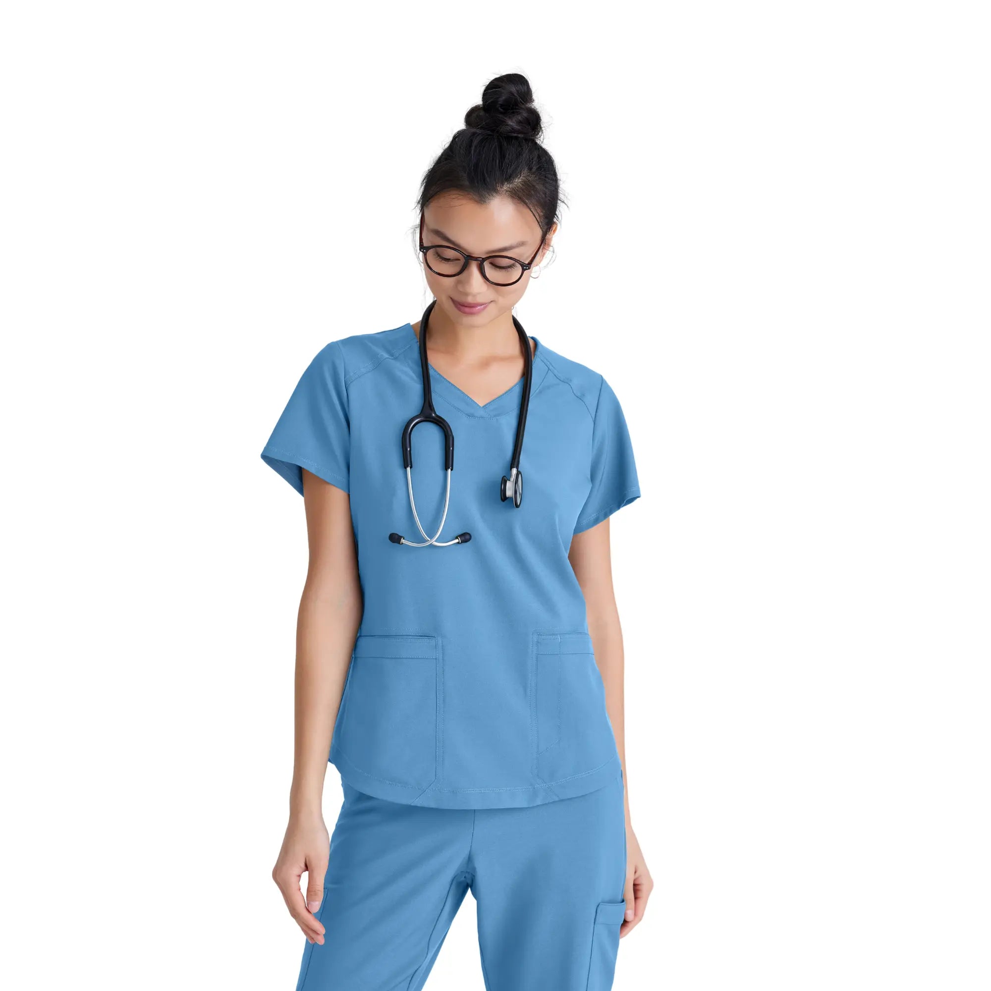 Luma - Tunique col V - Femme - Grey’s Anatomy Evolve Grey’s Anatomy  Bleu ciel / XL