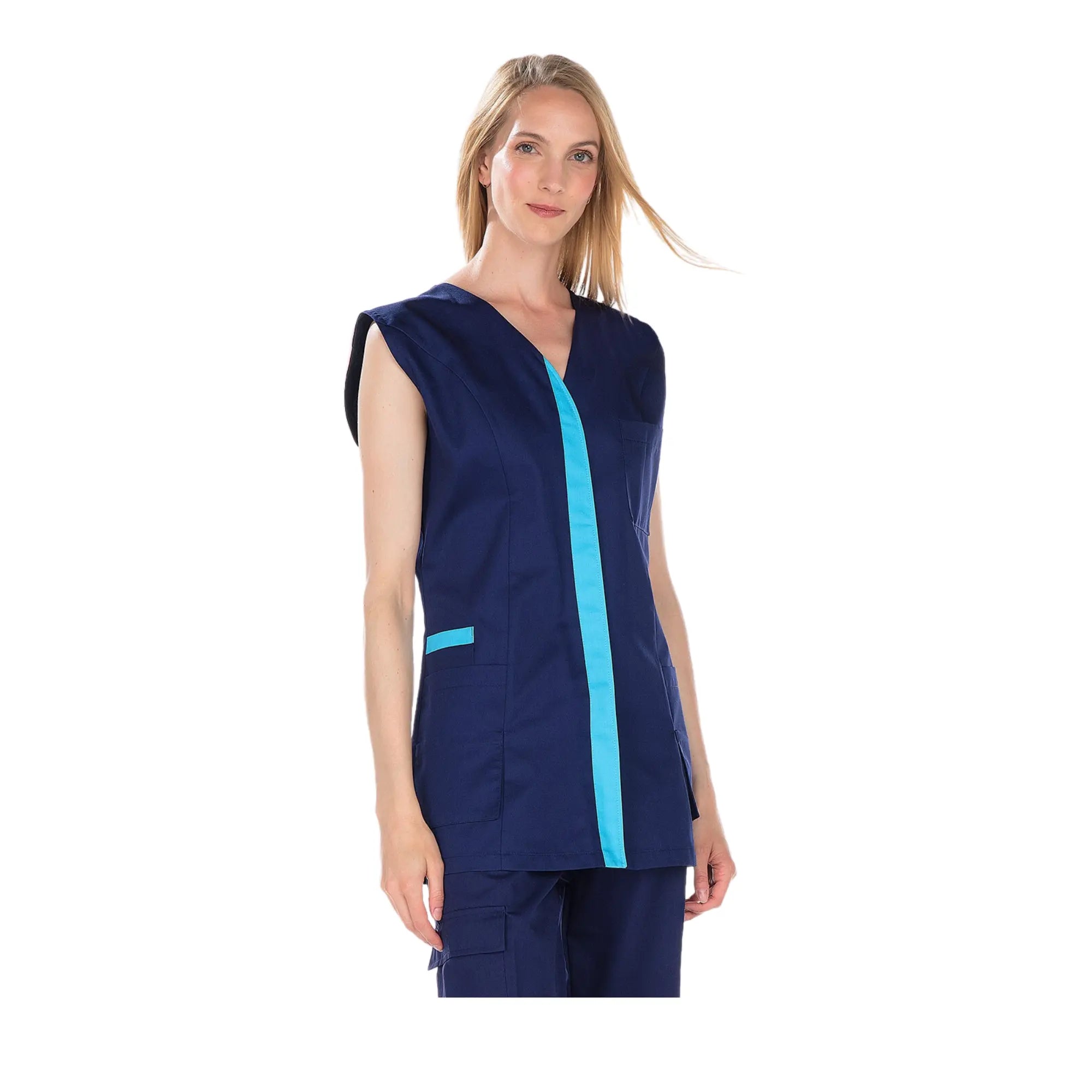 Madie - Tunique - 3 types de manches - Femme - 75 cm My Blouse  Sans-manches-Marine-Atoll-T6-XXXL