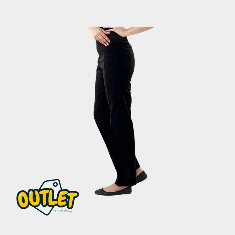 Manille - Pantalon femme noir - Ceinture élastique - Sans poche - Taille 3 // Fin de série Destockage 