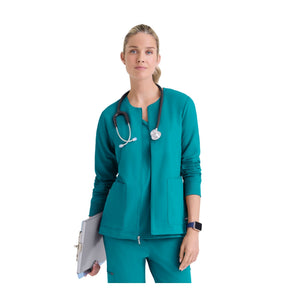 Mila - Veste médicale col rond - Femme - Grey's Anatomy Stretch Grey’s Anatomy 