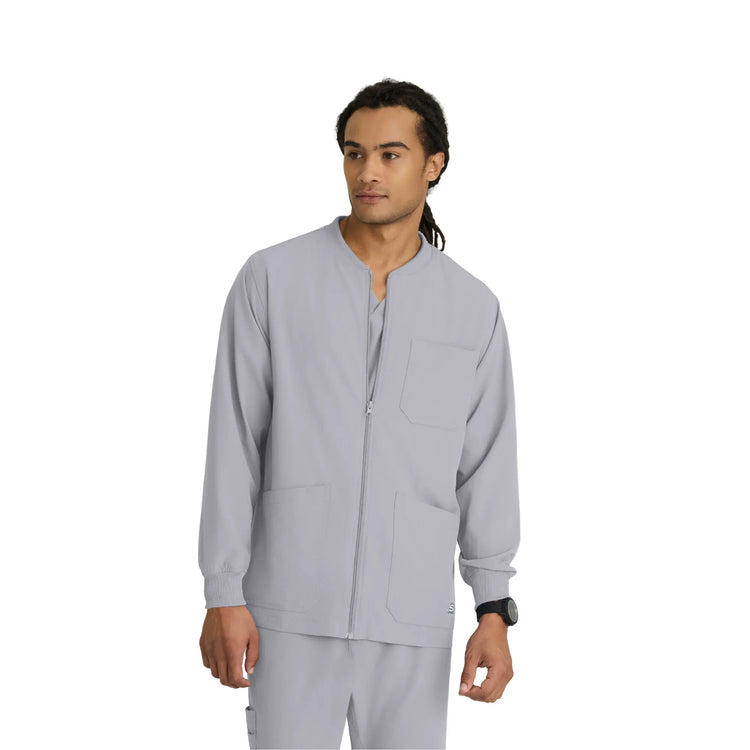 Oly - Veste médicale col rond - Homme - Skechers SKECHERS  Gris / XL