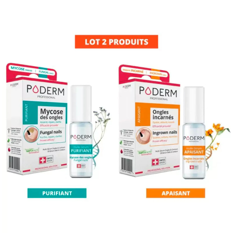 Pack Traitement Sérum Purifiant + Apaisant - 2 x 8ml - Poderm Professional - My Podologie