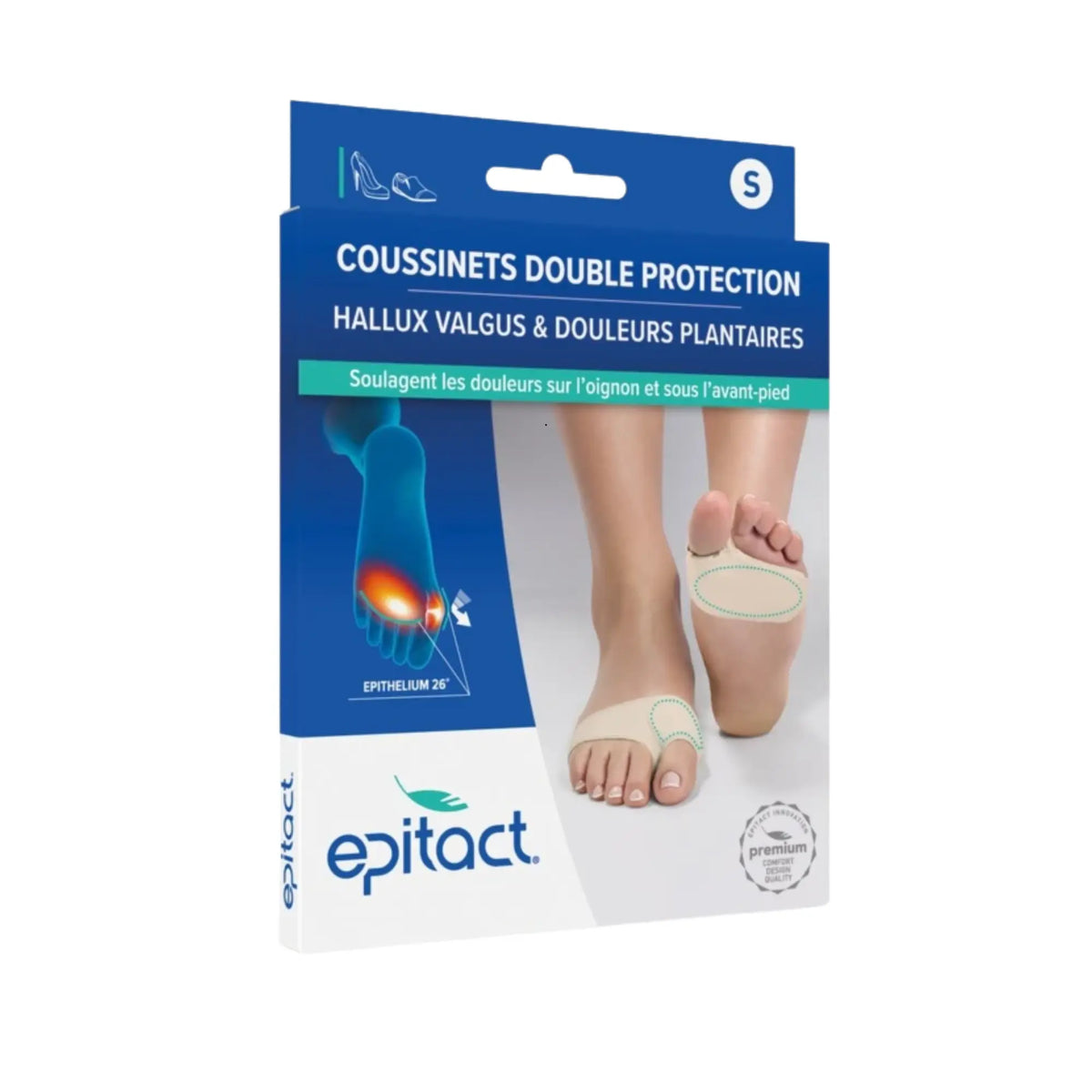 Protection double Hallux Valgus et avant-pied - 3 tailles différentes - EPITACT Epitact - Millet Innovation 